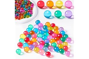 Zhanmai 500 Pieces Color Mixing Glass Marbles 0.56 Inch Cat Eyes Marbles Bulk Solid Glass Colorful Round DIY Craft for Kids Slingshot Home Decoration Chinese Checkers Game (Bright) (Bright)