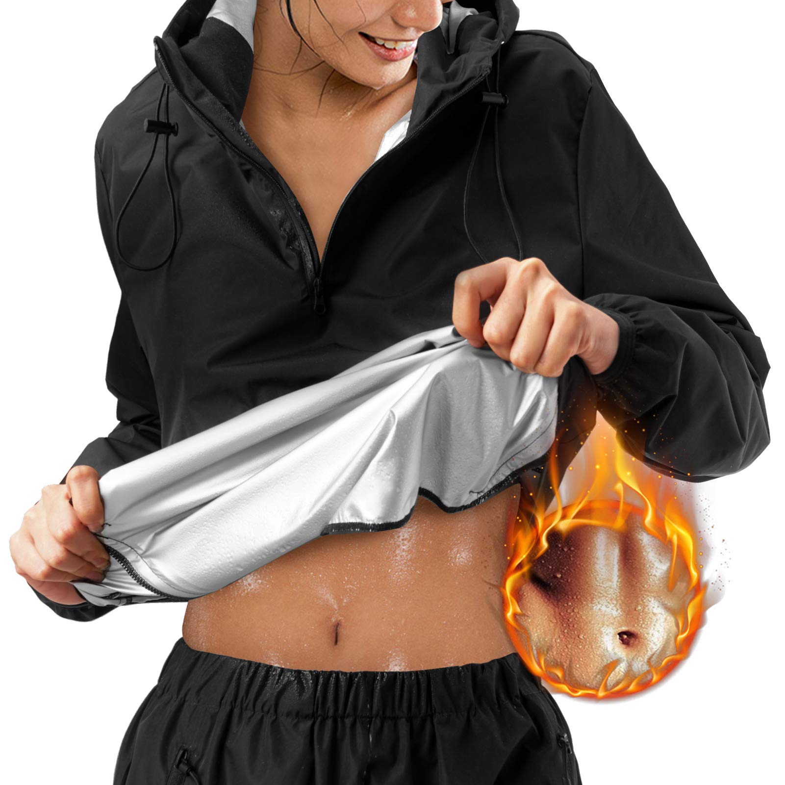 Weight Loss Half Zip Hooded