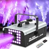 1500W Fog Machine Halloween Outdoor, 20000 CFM Smoke Machine Fog Indoor with 24 LEDs Strobe Lights and Remote for DJ Party Disco Stage Wedding