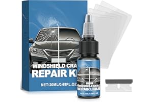 Detolia Windshield Repair Kit–Glass Repair Liquid for Cracks, 2025 Upgrade Automotive Windshield Crack Repair Kit for Chips, Bulls-Eye, and Star Damage Pure Blue 1Pcs