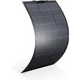 ALLPOWERS SF100 100W Flexible Solar Panel Ultra Thin 3mm Bendable Monocrystalline Solar Charger with 25% Efficiency IP68 Waterproof for RV Roof Van Marine Boat Camping