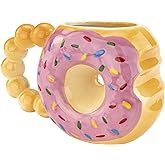 Fairly Odd Novelties DONUT TOUCH MY COFFEE Mug Fairly Odd Novelties-12oz Ceramic Shaped Tea Cocoa, One Size, Brown,FON-10288