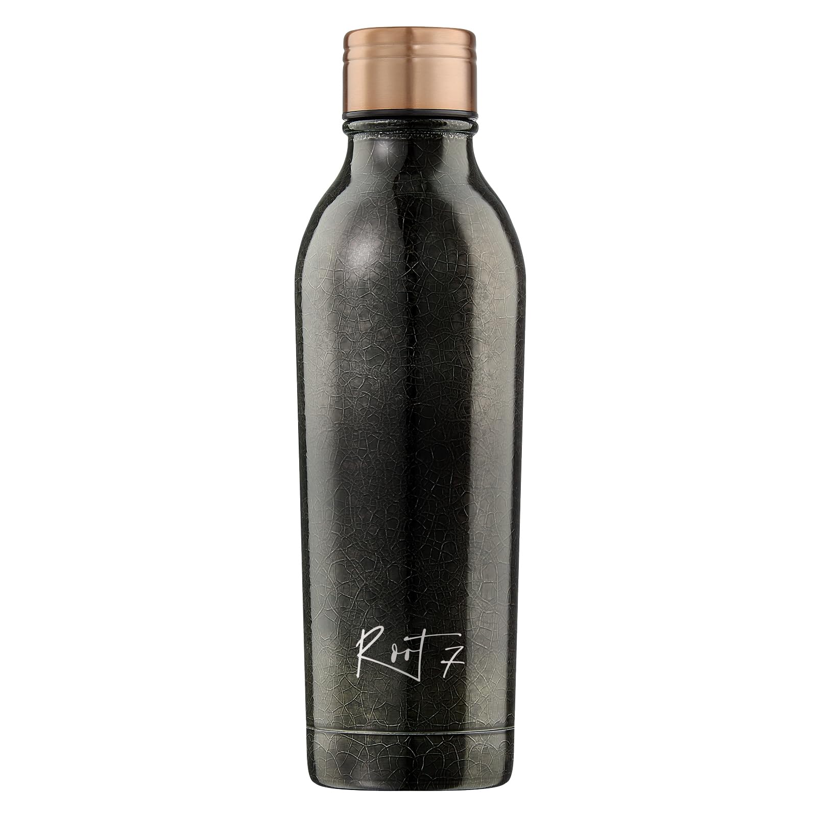 Root7 Bottle | Stainless Steel Water Bottle | Black Cobra 500 ml | Double Walled & Copper Insulated | Reusable Thermal Flask | BPA Free, Leak - Proof Bottle | Cold for 30 Hours & Hot for 20 Hours