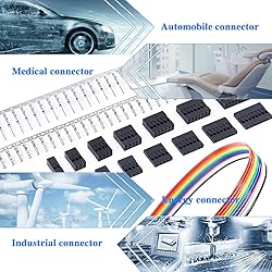 Glarks 700Pcs 2.54mm 1/2/3/4/5/6/7/8 Plug Connector