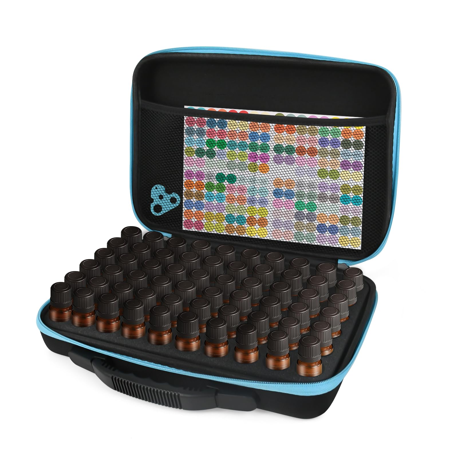 Essential Oil Storage Case, 60 Grids Traveling Carrying Essential Oil Holder Case, Essential Oils Organizer Protects,Portable Oils Storage Organzier Bag with Carrying Handle