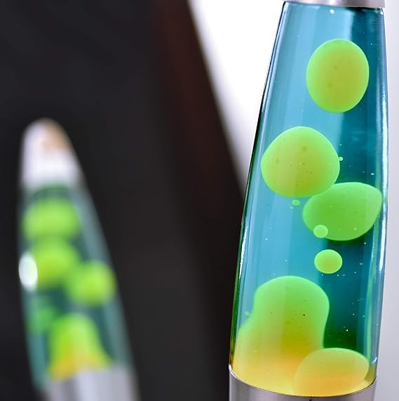 DBLV - Große Lavalampe Lavaleuchte GELB GRÜN BLAU - inkl. Leuchtmittel