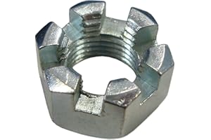 CUTE 4 U (1) 1-14 Slotted Hex Castle Nut Zinc Plated 1" x 14 Fine Thread 1 inch fine - Durable and Sturdy, Good Holding Power in Different Materials