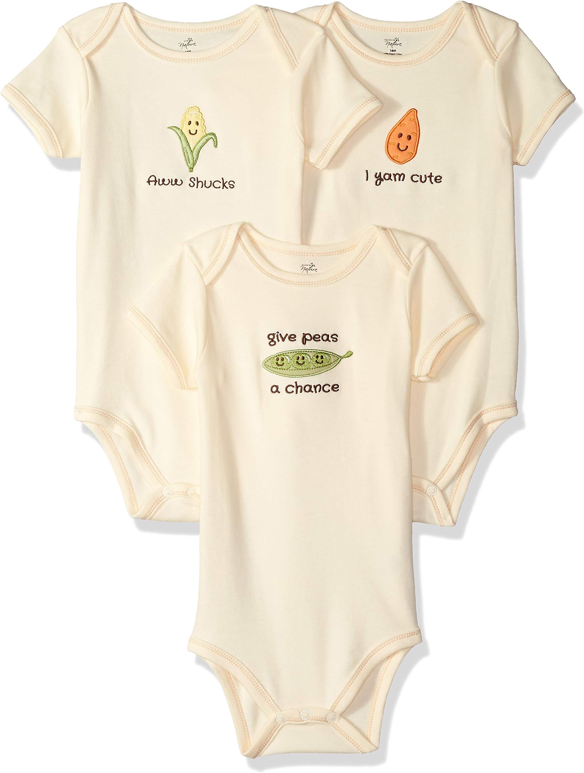 Touched by Nature Unisex Baby Organic Cotton Bodysuits