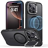 ESR for iPhone 16 Pro Max Case, Compatible with MagSafe, Military-Grade Protective Case, Built-in Stash Stand Phone Case, Scratch-Resistant Back Cover, Classic Series,Frosted Black