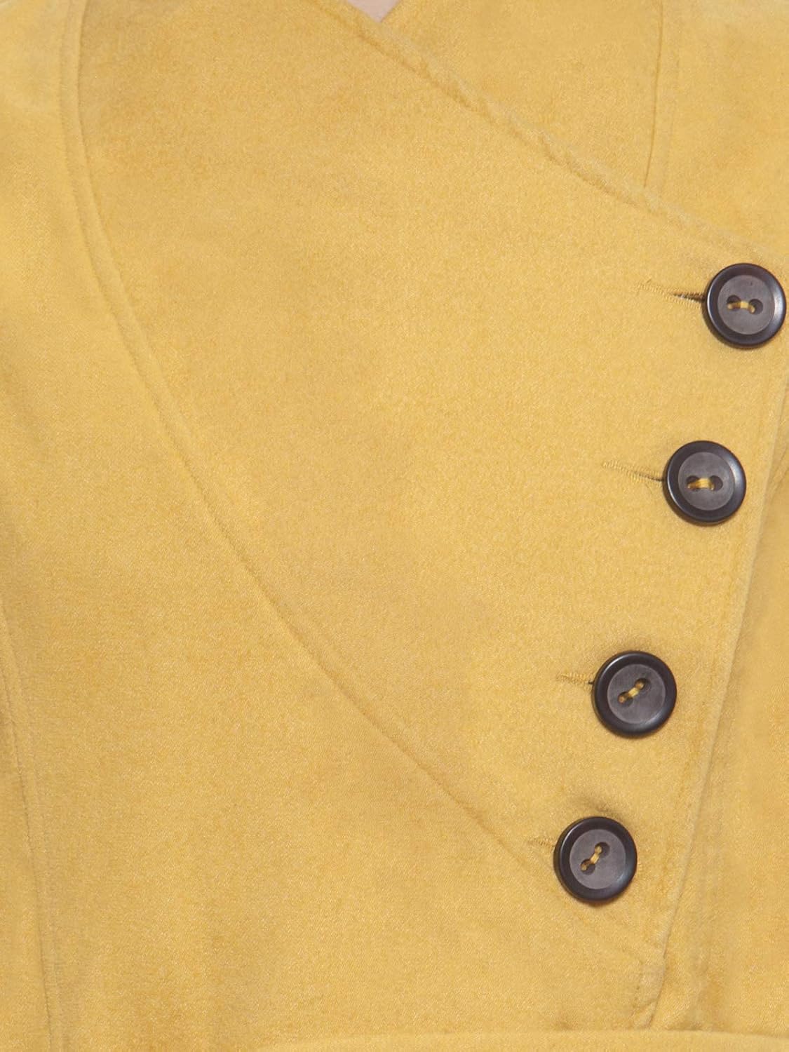 martini women yellow asymmetric long woolen felt coat