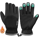 Hiramex Winter Windproof Gloves Men Women, Waterproof Warm Ski Gloves for Cold Weather, Touch Screen Snow Warm, Running Driving Cycling