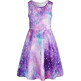 RAISEVERN Girls Dresses Sleeveless Summer Casual Twirl Sundress for 4-13 Years