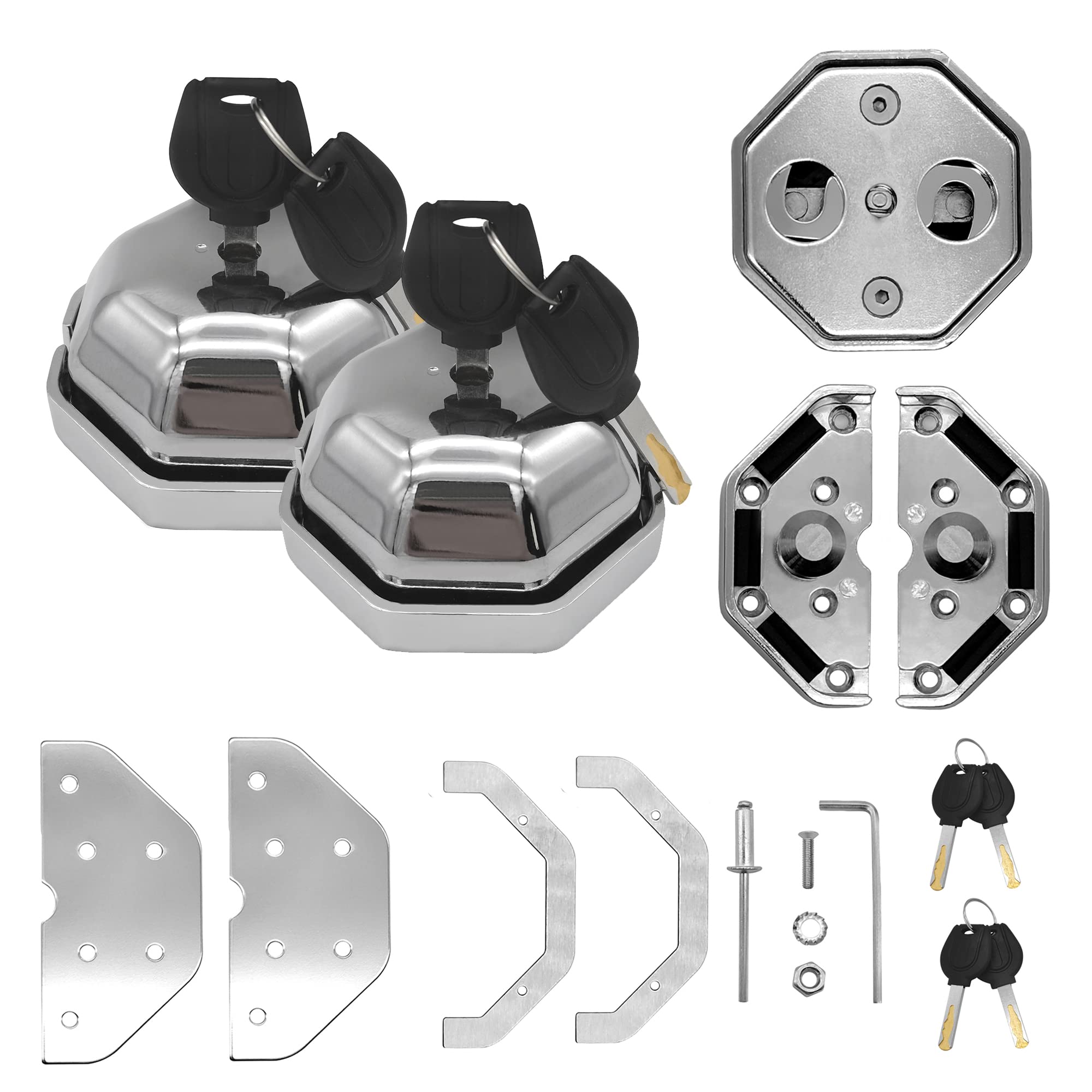KAIRAY Security Locks For Van Doors-Exterior Garage Shed Door Safety Locks Cargo Van Anti-theft Lock For Side And Rear Doors