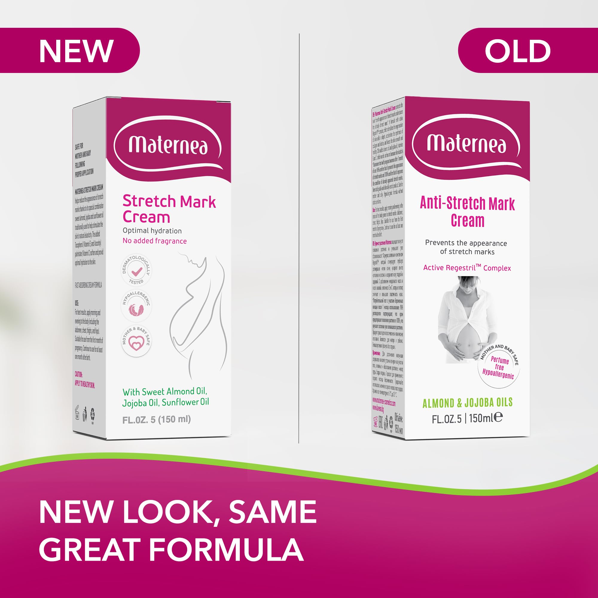 Maternea Stretch Mark Cream - Provides optimal skin hydration and improves its appearance. 7.44 FL. OZ. (220ml)