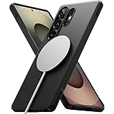 Ringke Onyx for Samsung Galaxy S25 Ultra Case [Compatible with MagSafe] Oil & Dirt Resistant, Enhanced Camera Lens Protection, Comfortable Grip, Non-Slip, Lightweight Cover - Magnetic Black | Non-Slip, Enhanced Grip