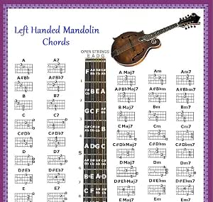 Amazon.com: Zurdos Mandolin Chords Póster \u0026 Note Localizador : Instrumentos  Musicales