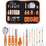 K Kwokker Professional Fruit Carving Tool Kit Vegetable Food Ceramic & Pottery Tools Woodwork Peeling Tools Set Pottery & Cla