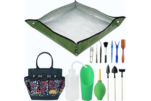 Permade Succulent Tools Kit with Organizer Bag- 13Pcs Indoor Gardening Tools |Mini Succulent Hand Tools with Tote, Succulent Transplanting Supplies, Present for Gardeners Plant Care (Navyblue) ﻿