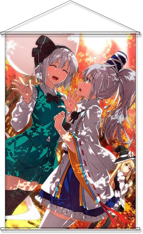Amazon Co Jp Nijigen Club タペストリー 東方project 東方プロジェクト 物部 布都 もののべ の ふと Mononobe No Futo 魂魄 妖夢 こんぱく ようむ Konpaku Youmu ポスター 掛ける絵 巻物 軸物 アニメ 漫画 可愛い アニメ おしゃれ 萌え カスタム可能 90cmx60cm
