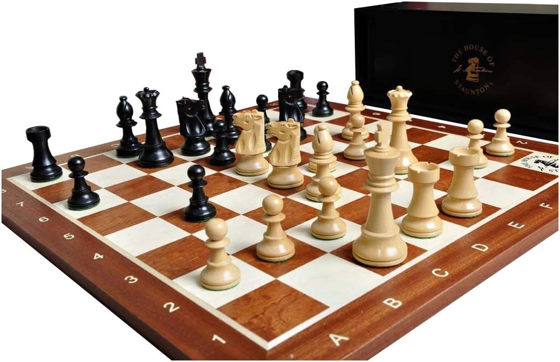 The Club Series Chess Set, Box, Board Combination