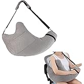 Zantle Shoulder Surgery Pillow, Rotator Cuff Pillow for Side Sleeper, Shoulder Pain Relief Removable with Shoulder Strap Support Arm Pillow for Side Sleep and Post Surgery (Light Grey)