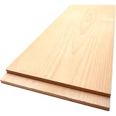 Hardwood Edge Alder Planks (2-Pack) - 100% Pure Hardwood, 1/4'' (6mm) Engraving Blanks for Crafts &amp; Gifts