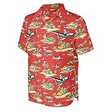 HUGLAZY Airplane Shirts for Men Aloha Island