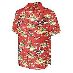 HUGLAZY Airplane Shirts for Men Aloha Island