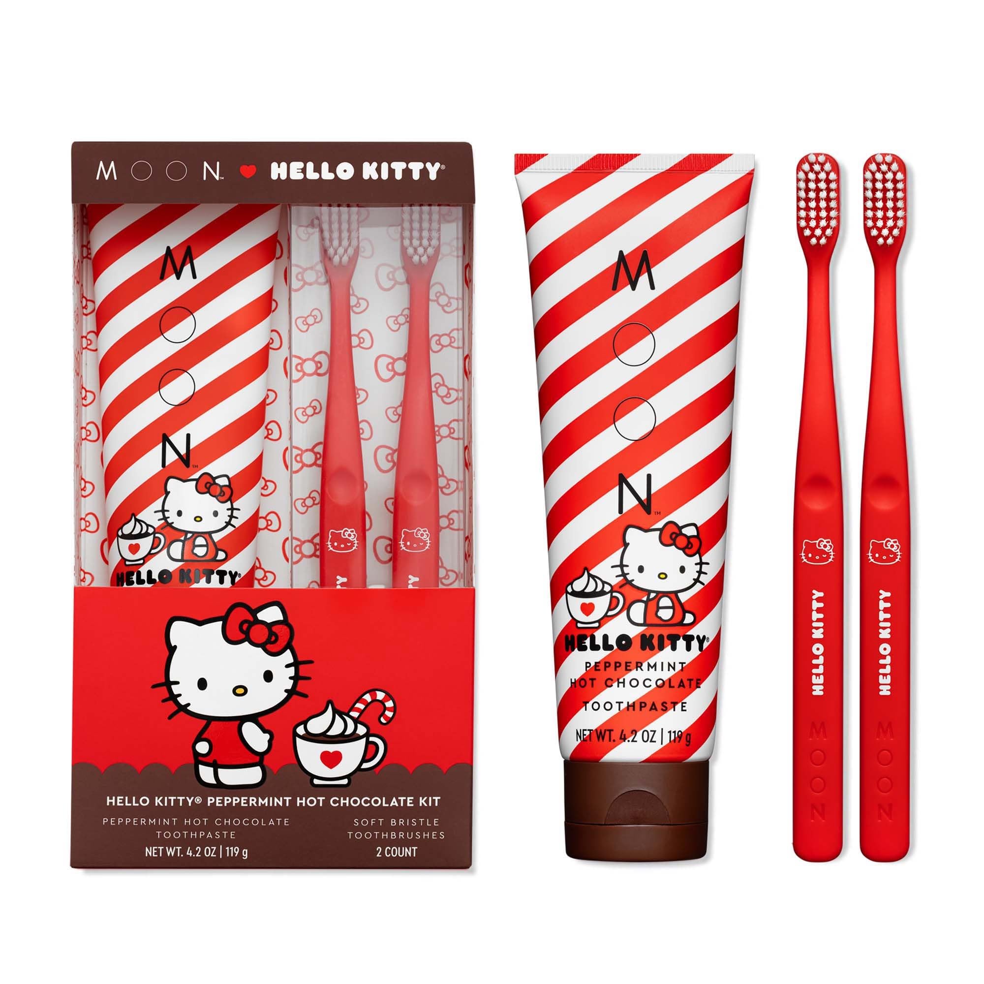 MOON x Hello Kitty Toothpaste, Peppermint Hot Chocolate Flavor, 4.2 Oz ...