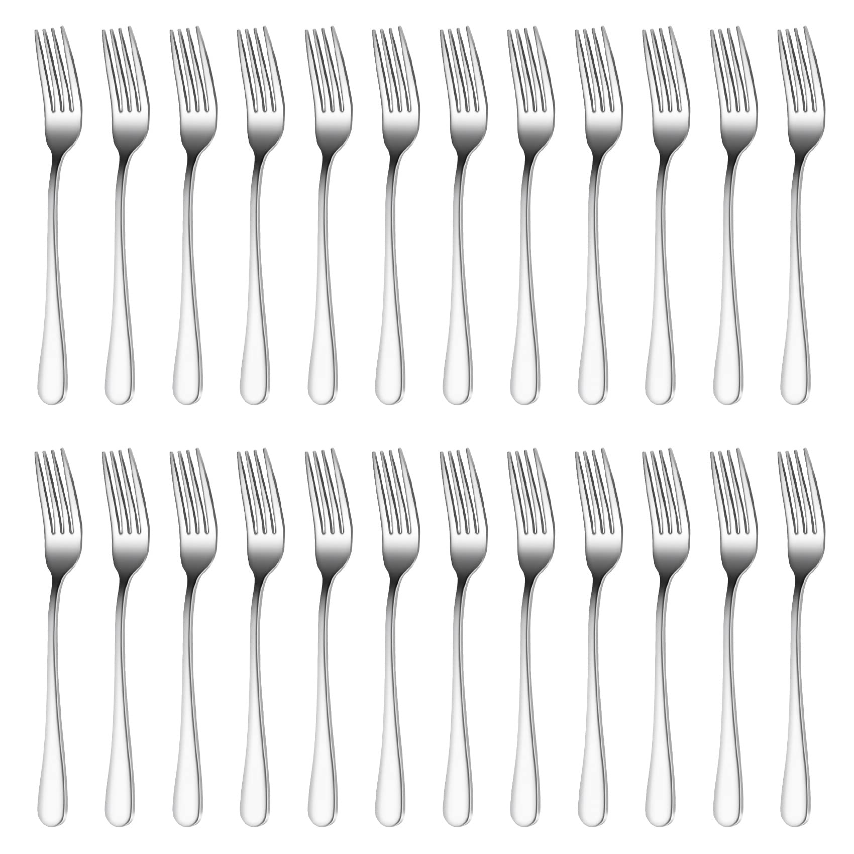 Dojimayisc 24 Pieces Forks Silverware Set 7.1 Inch Silver Stainless Steel Dinner Forks, Forks Silverware, Forks for Kitchen