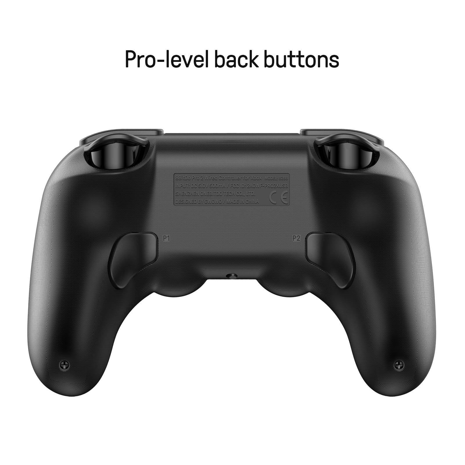 8Bitdo Pro 2 Hall Effect Joysticks/Hall Trigger Wired Controller with Back Buttons, 3.5mm Audio Jack and Mic Mute Button for Xbox Series X|S, Xbox One, Windows 10/11 - Officially Licensed (Black)