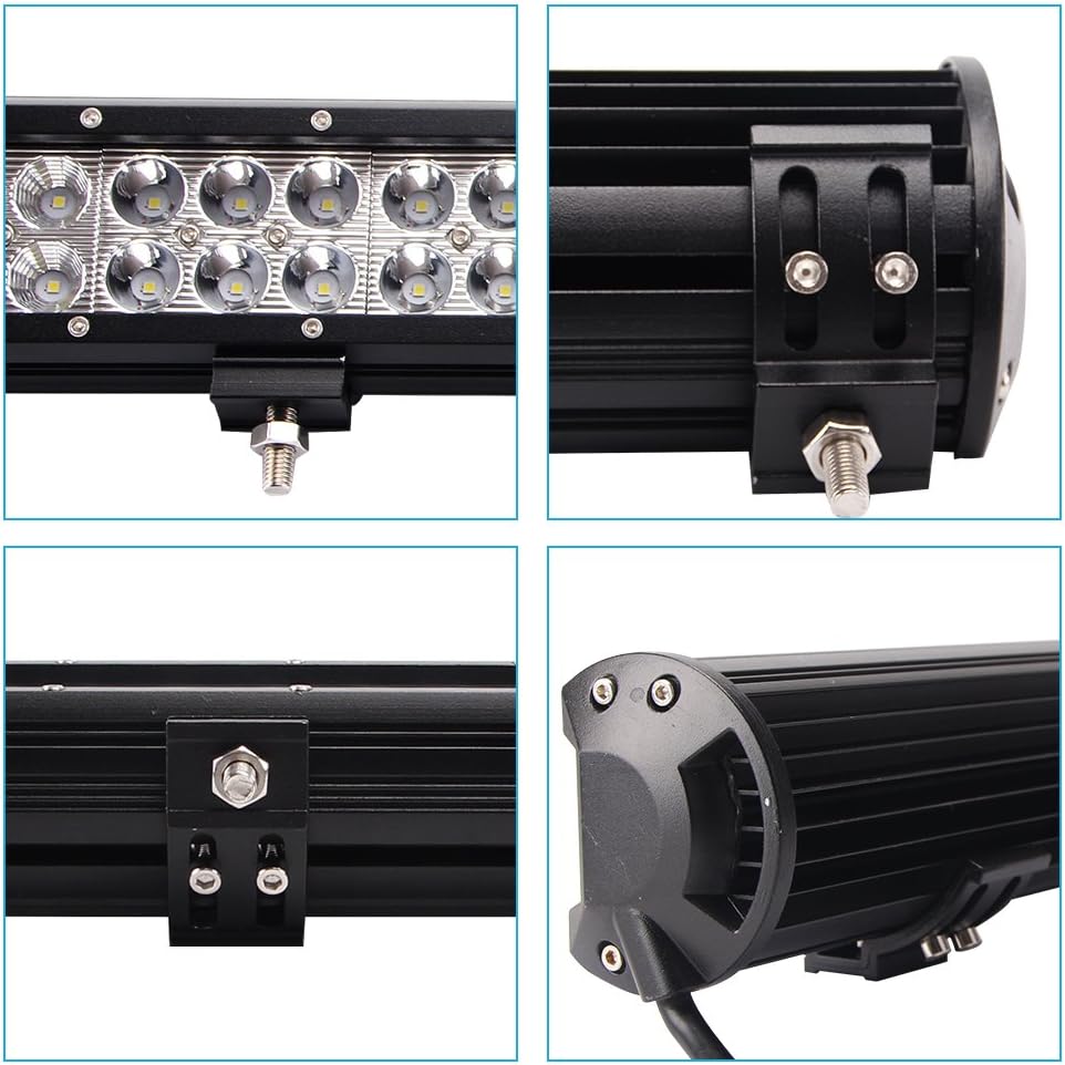 Northpole Light 20" 126W Led light Bar Waterproof Cree Spot Flood Combo LED Driving Fog Light bar with Mounting Bracket for Off Road, Truck, Car, ATV, SUV, Jeep: Automotive