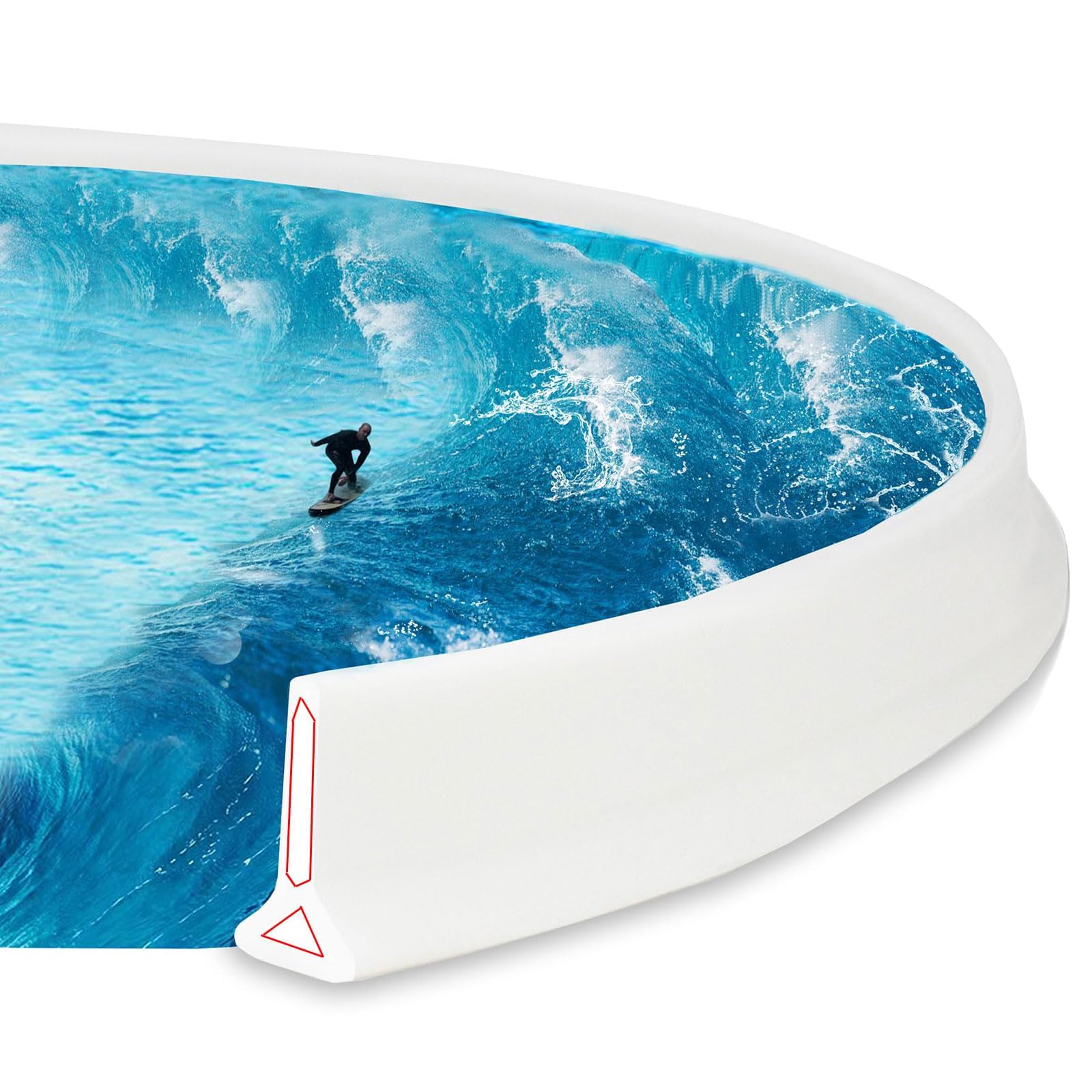 Shower Door Seal with Shower Lip Shower Seals for Shower Doors TPE Shower Lip Seal for Shower Doors Shower Seal Profiles Seal Shower Glass Door Shower Cubicles Seals (White, 1 M)