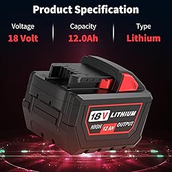 Upgraded to 12000mAh High Capacity Replacement