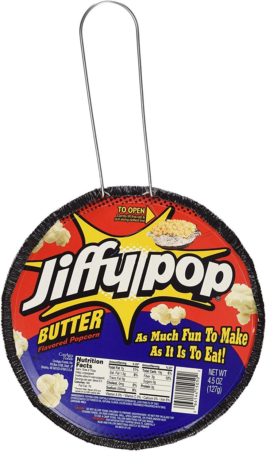 Jiffy Pop Butter Popcorn, 4.5 oz (Pack of 20)