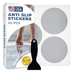 Clear Bloom Anti Slip Shower Stickers 24 PCS, Gray
