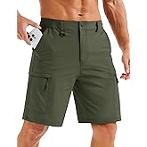 MAGCOMSEN Men's Hiking Cargo Shorts Quick Dry Lightweight 9" Golf Shorts Summer Casual Work Outdoor with 5 Zipper Pockets