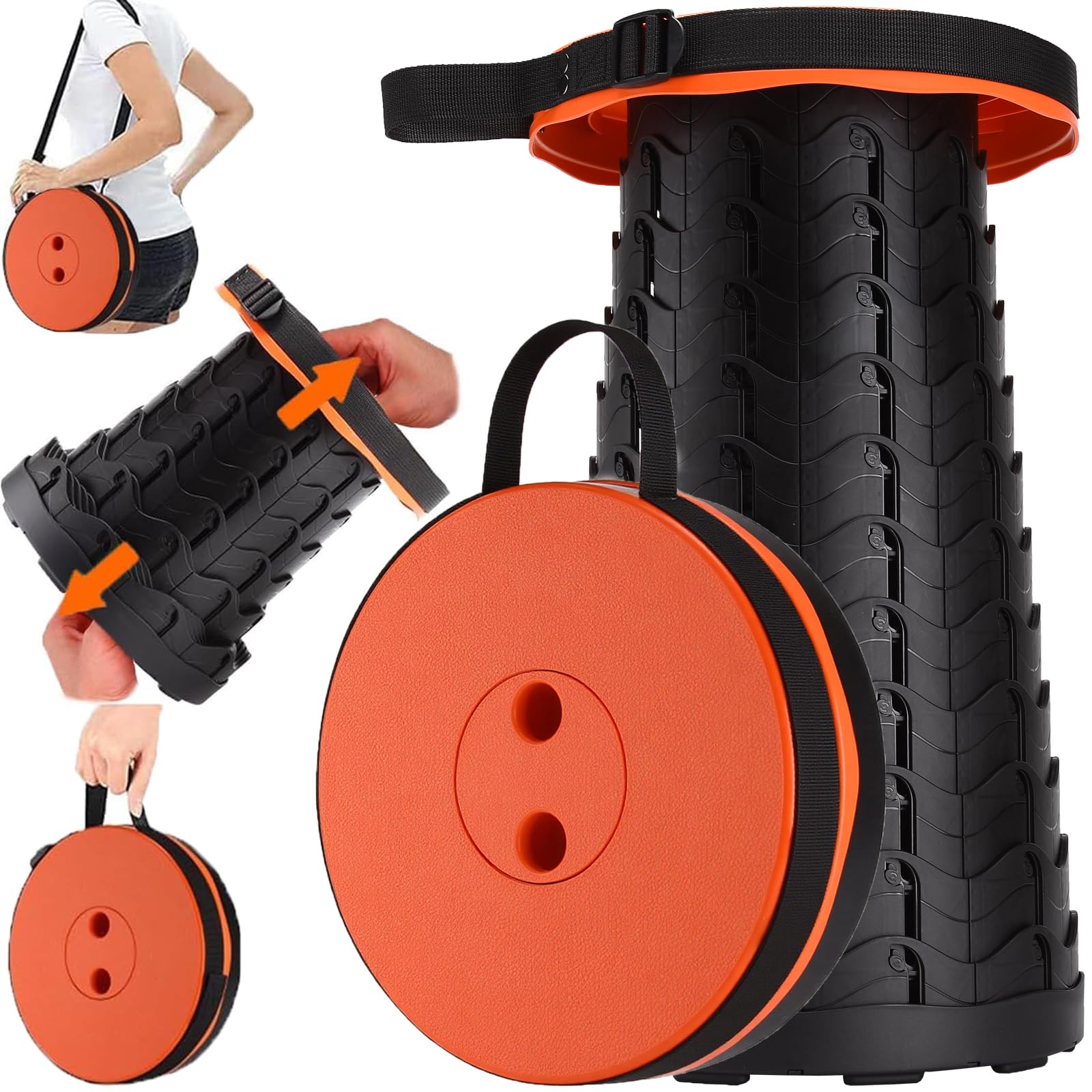 Fishboy Stool Fishboy Upgraded Collapsible Stool, 400lbs Max Weight, Lightweight But ...