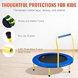 VEVOR 3FT Kids Trampoline Toddler Foldable Mini Baby Trampoline Foam Handle 3+ view 3
