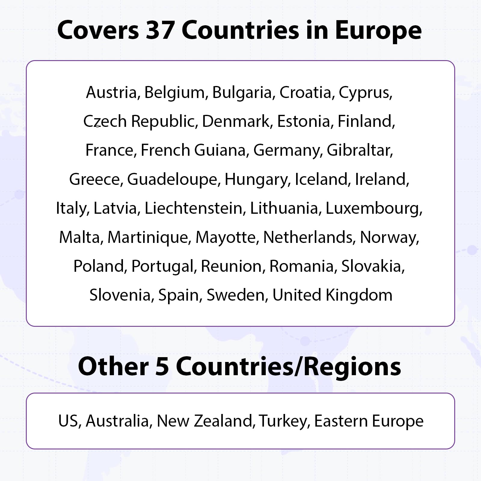 EIOTCLUB Prepaid Europe SIM Card, 2GB/30Days SIM Card, Use in Australia/New Zealand/Turkey/The US & Europe, 5G/4G Speed Data Card (No Activation & Roaming Fees Required)