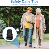 SupreGear 4-Pack Rubber Cane Tips 19mm Non-Slip End Caps for Walking Sticks view 2