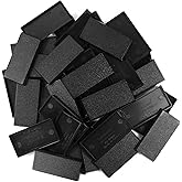 Evemodel Plastic Model Bases Rectangle Black ABS for Wargame Tabletop Military Simulation Scene (25 * 50mm-80pcs)