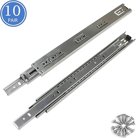 10 Pair 16 Inch Full Extension Ball Bearing Side Mount Drawer