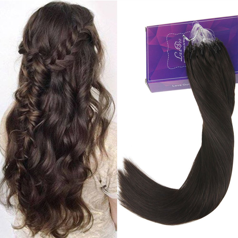 Amazon Com Laavoo Remy Hair Short 14 Inch 2 Brown Extensions