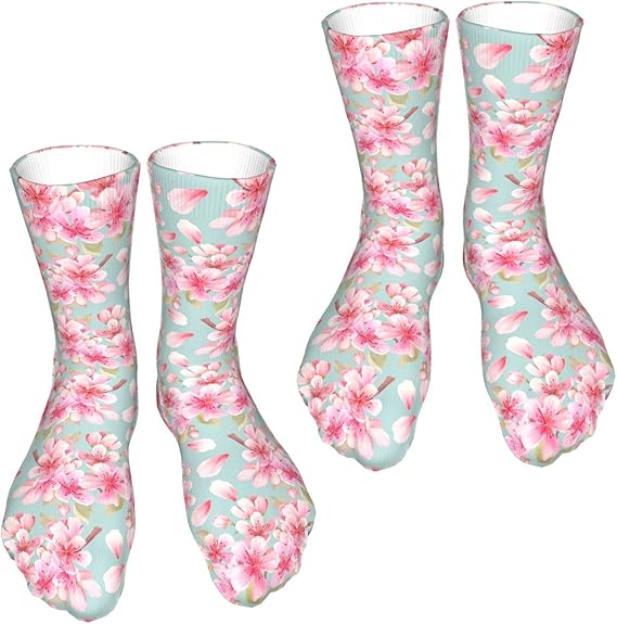 Amazon 桜 花柄 靴下 ソックス ショートソックス 2足セット メンズ レディース 短い 柔らかい 吸水速乾 抗菌 防臭 通気性 換気性 伸縮性 スポーツ マラソン ハイキング 年中 アウトドア サポート 履き心地良い スポーツソックス 通販