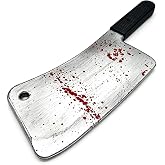 Cooplay Blood Meat Cleaver PropPlastic Knife Cosplay Realistic Horror Plastic Props Prank Friend Funny Butcher for Halloween Fools Day Party