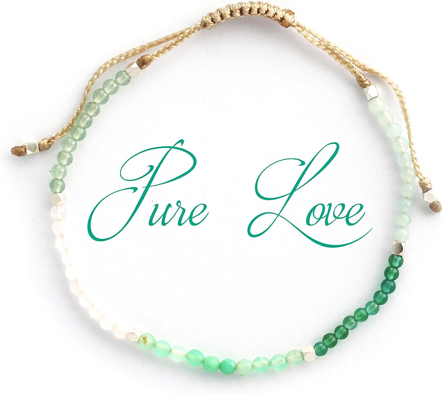 BALIPURA Love Crystals Bracelet for Women, Jade Beaded, Rose Quartz, 925 Solid Silver, Friendship Bracelet, Healing Crystals