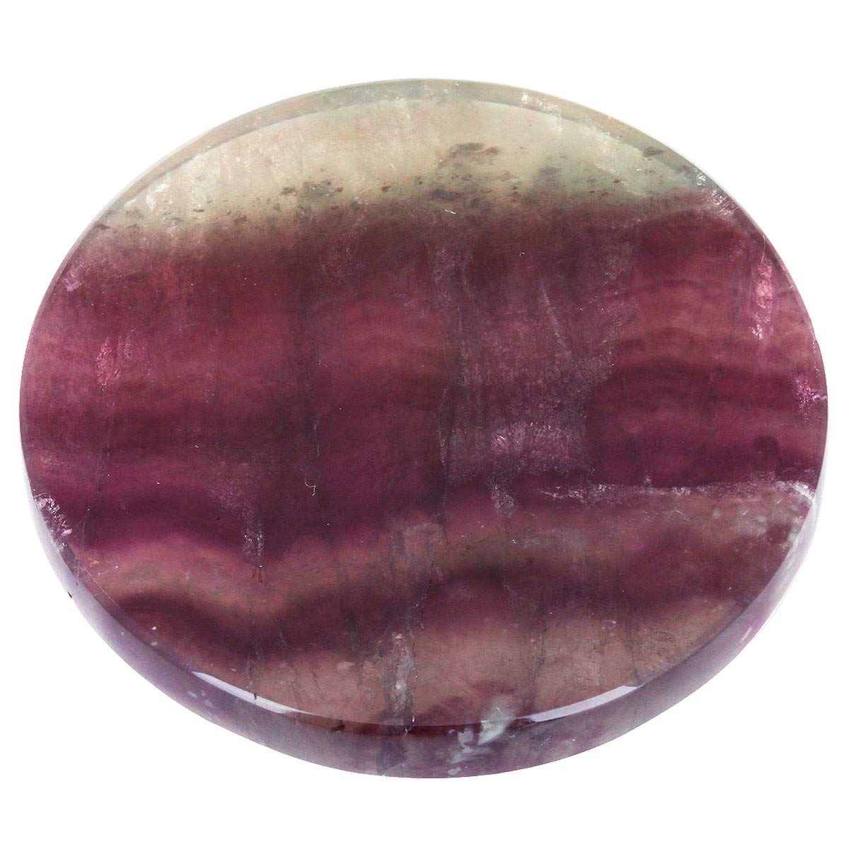 mookaitedecor Natural Purple Fluorite Crystal Slice 7.5cm Small Purple Crystal Coaster Decorative Healing Crystal Stone Slab for Wedding Name Card Place Card Paperweight Round Purple Crystal Plate