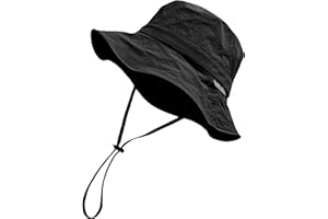 PTDUABENLU Waterproof Bucket Hat for Men Women Quick Dry Sun Hat Fishing Safari Hat Adjustable Chin Strap UV Protection