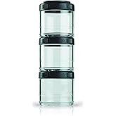 BlenderBottle GoStak Twist n' Lock Storage Jars, 150cc 2-Pak, White